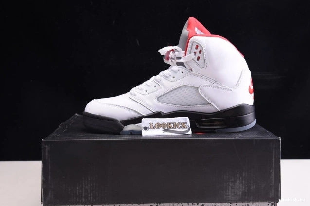 One Kick Red Retro Silver Fire (2020) Air Jordan 5 Tongue DA1911-102 0811